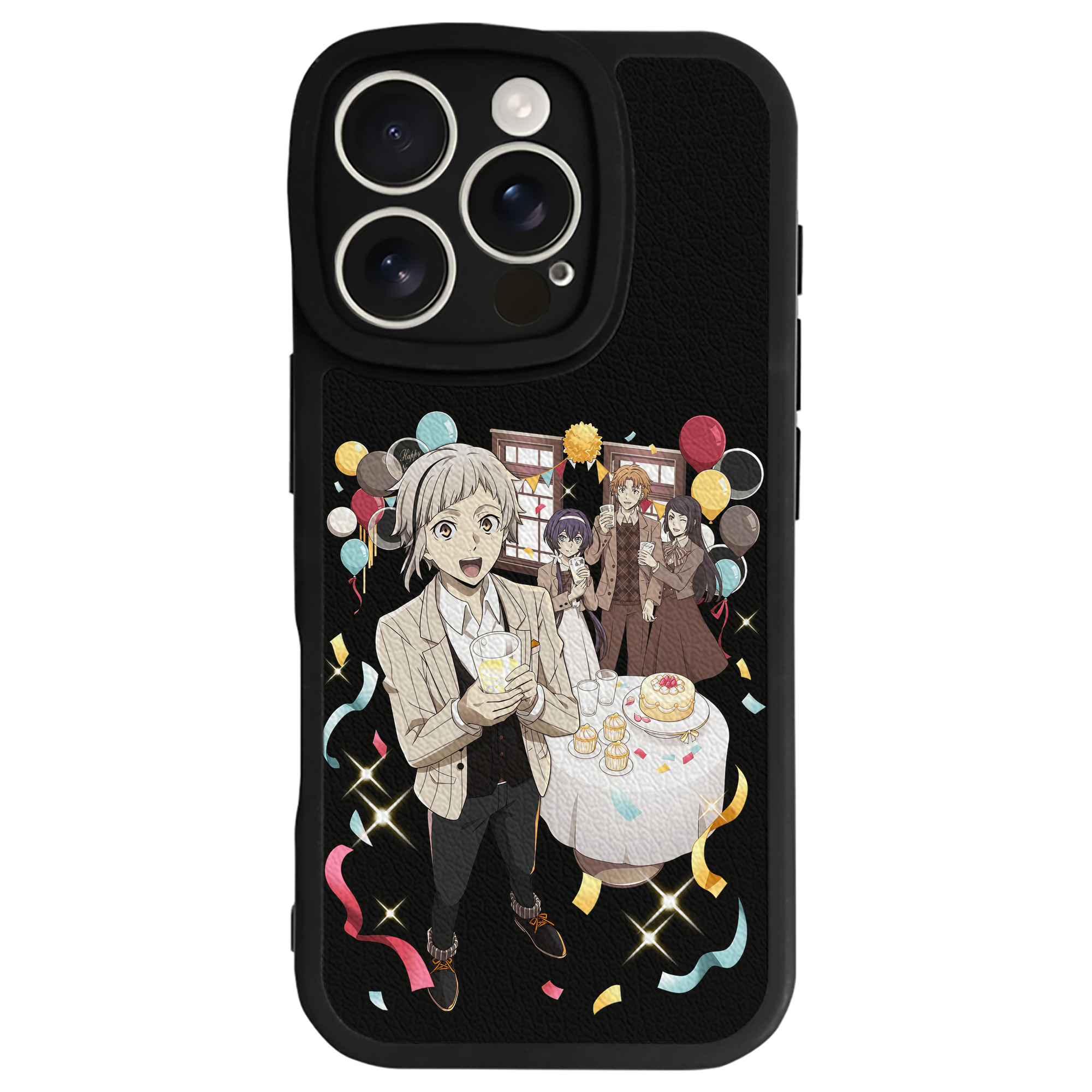 （画像用） 文豪ストレイドッグス Bungo Stray Dogs 【iPhone 16シリーズ対応】シリコンスマホケース（レザー調） 材質：シリコン